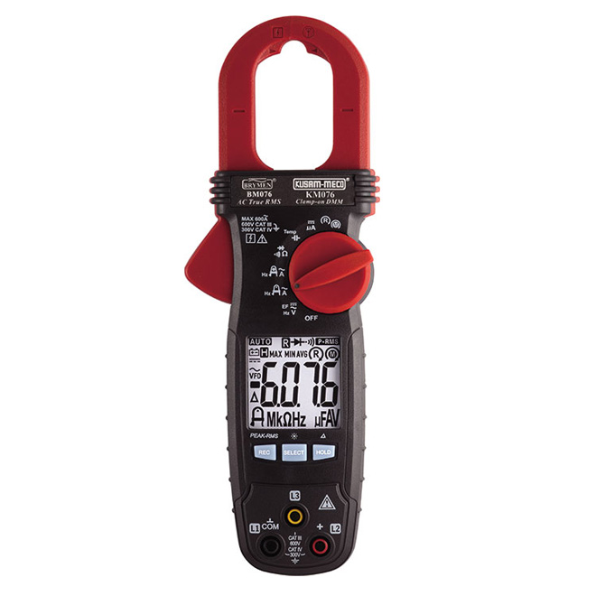 Kusum-Meco KM 076  600A AC True RMS Digital Clampmeter