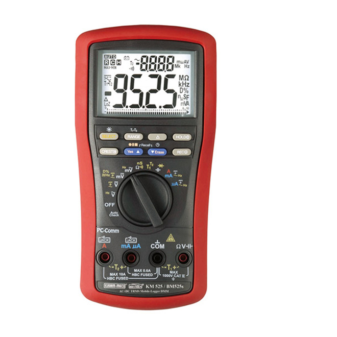 Kusum-Meco KM 525 AC + DC True RMS Multi Parameter Mobile Logger Digital Multimeter 