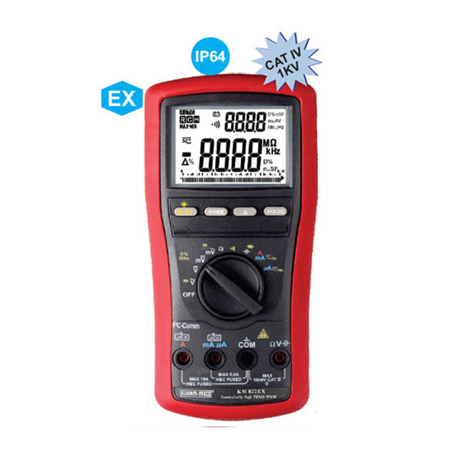Kusum-Meco KM 822 EX Intrinsically Safe TRUE RMS Digital Multimeter With PC Interface