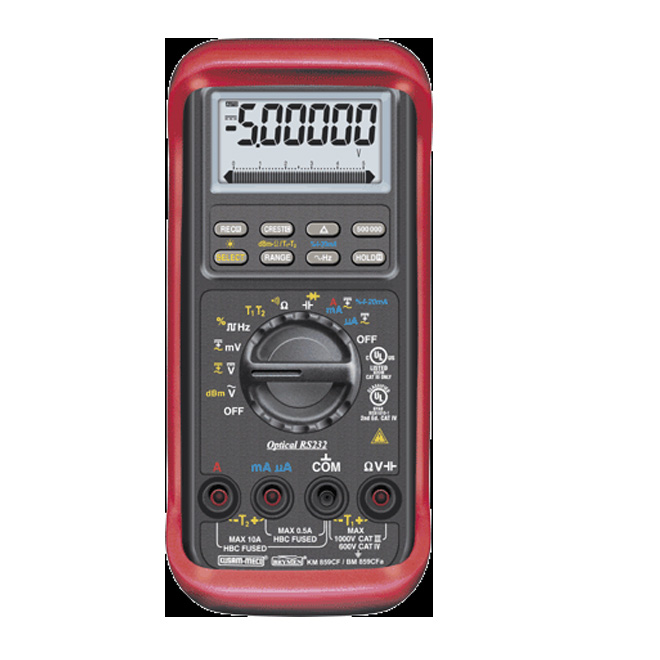 Kusum-Meco KM 859 CF 50000/500,000 COUNTS HAND HELD TRMS DIGITAL MULTIMETER WITH PC INTERFACE