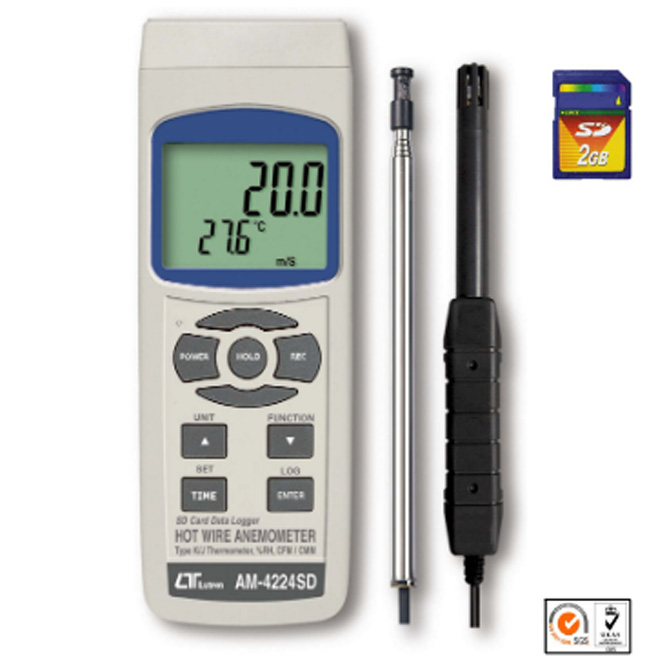 LUTRON 4224 SD Hot Wire Anemometer