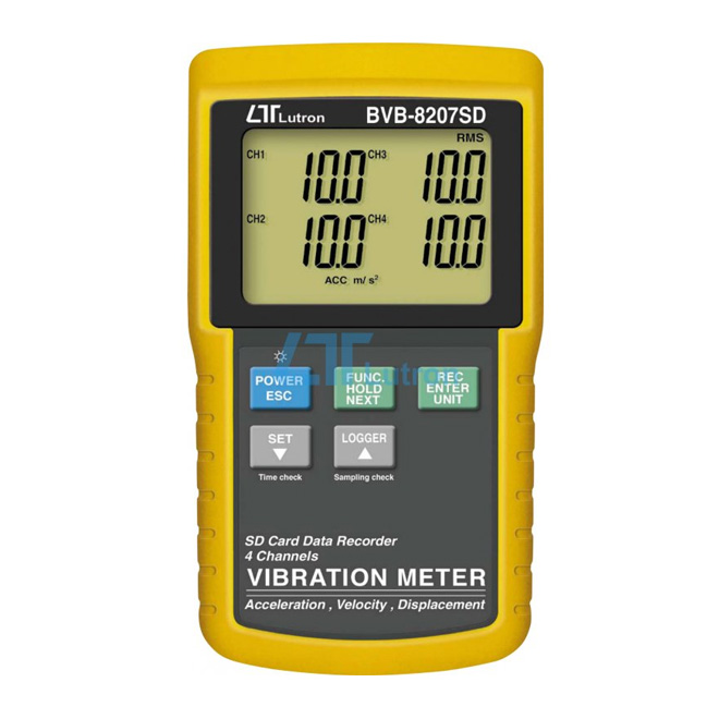 LUTRON BVB 8207SD 4 Channel Vibration Recorder