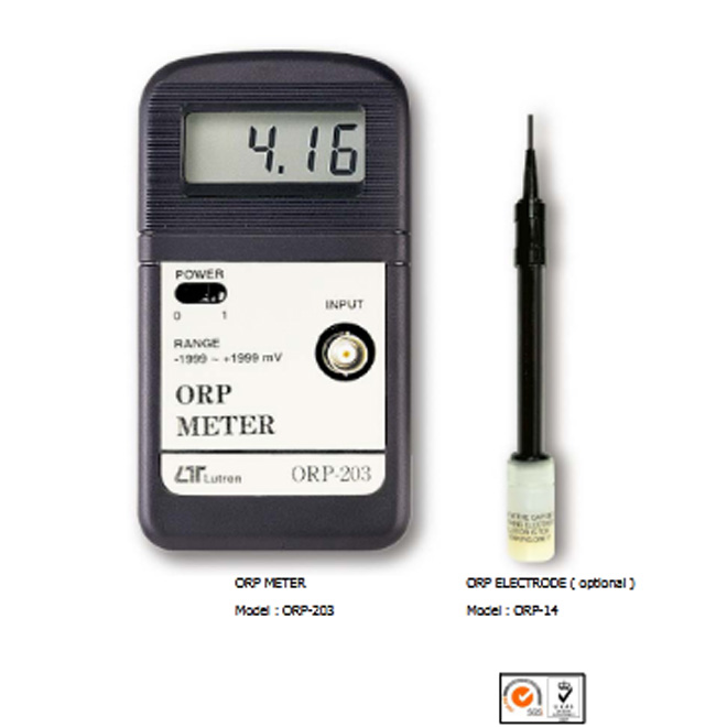 LUTRON ORP 203 Meter + ORP-14 Probe