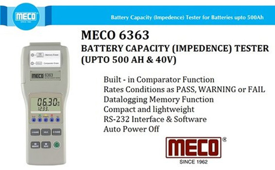 MECO 6363, Battery Impedance Tester