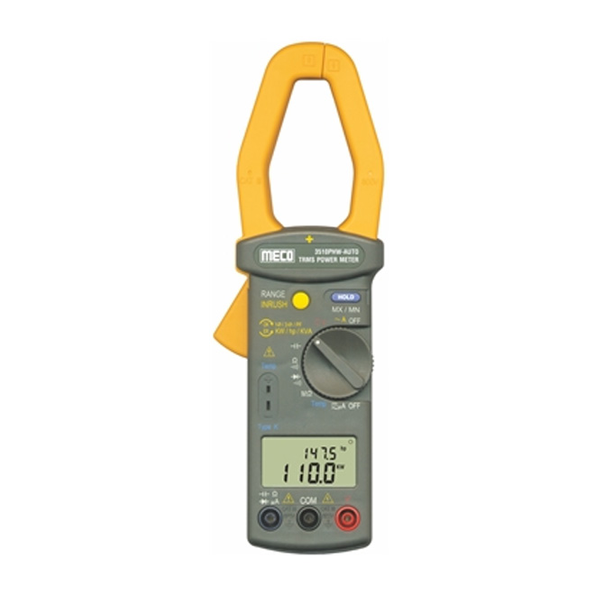 Meco 3510PHW-AUTO Clamp - On TRMS Power Meter with Automatic Computation of 1 & 3 Phase Parameters