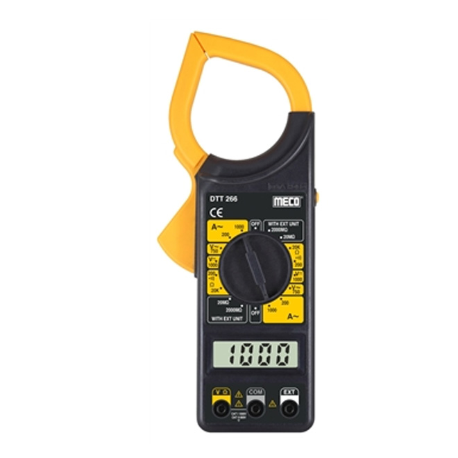 Meco DTT 266/ 18 3-1/2 Digit 2000 Counts 1000A AC Manual Ranging Clampmeter