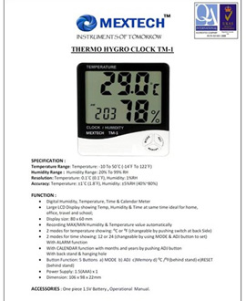 Mextech TM-1 Digital Thermoygrometer